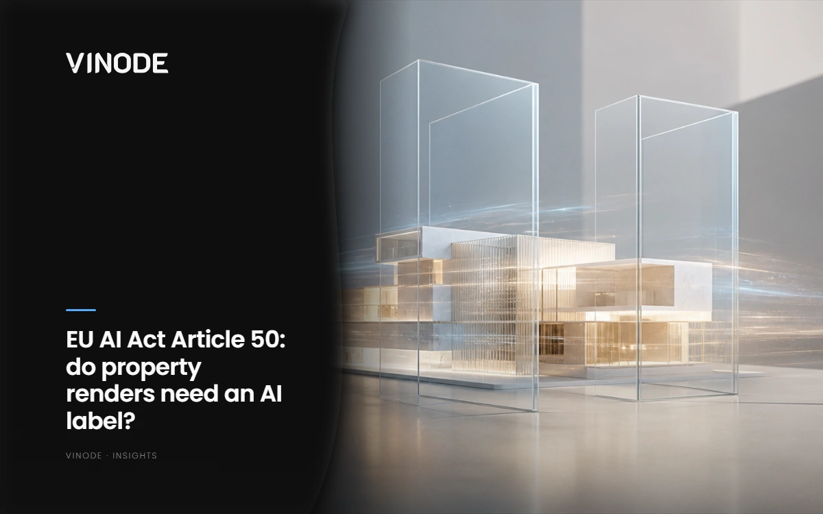 Glowing architectural model framed by two transparent glass towers